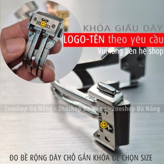 Khóa một gập giấu dây cho dây da, dây silicon đồng hồ nam, khắc TÊN, LOGO theo yêu cầu - K2306