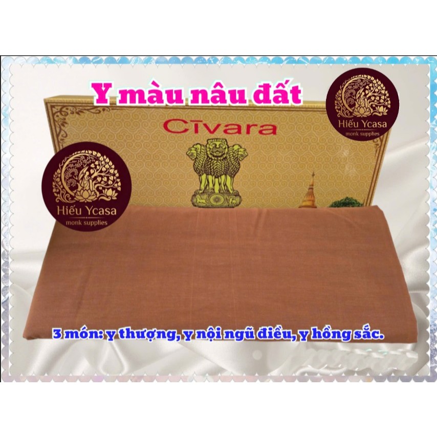 y cà sa Nam Tông màu đất 3 món (theravada)