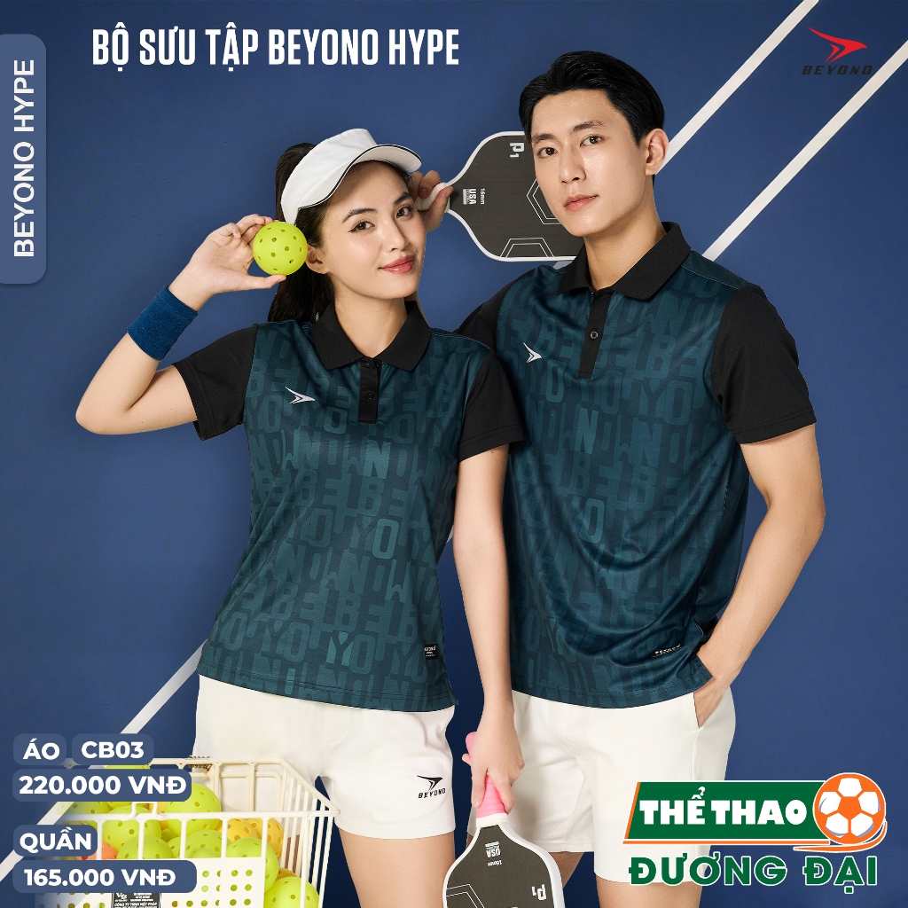 Áo Polo Thể Thao Pickleball Cầu Lông Beyono HYPE Thun Mè Thoáng Mát Thể Thao Đương Đại