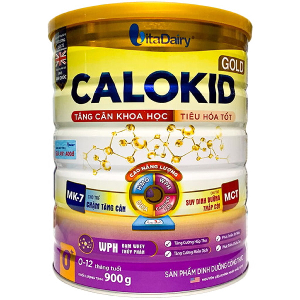 Combo 2.3.4 Calokid 0+ lon 900g (Date mới )