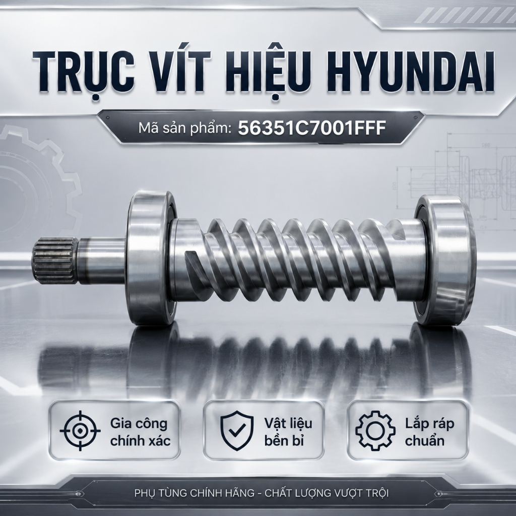 Trục vít Accent 18-21, Soluto 19, Grand i10 14-21, hiệu HYUNDAI | 56351H6001FFF, 56351C7001FFF