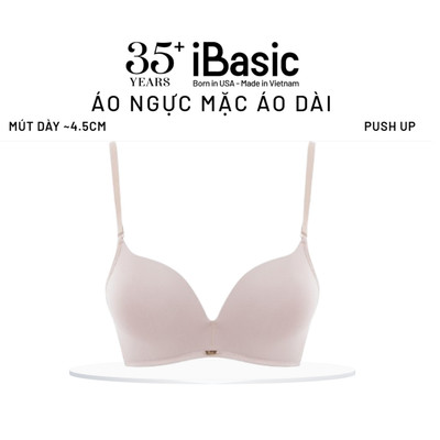 Áo ngực không gọng iBasic trơn mút dày 4 - 4,5cm phom cup T-Shirt BRAW091