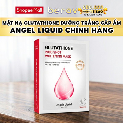 HỘP 5 Mặt Nạ Cấp Ẩm, Dưỡng Sáng Da Angel's Liquid GLUTATHIONE 2000 Shot Whitening Mask (25ml x 5ea)