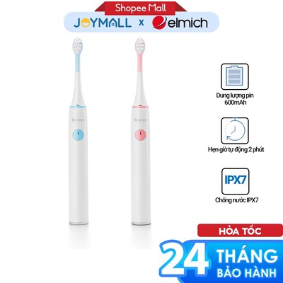 Bàn chải điện trẻ em ELMICH TBE-8459 600mAh, Hàng chính hãng, 2 chế độ rung,làm sạch siêu âm-JoyMall