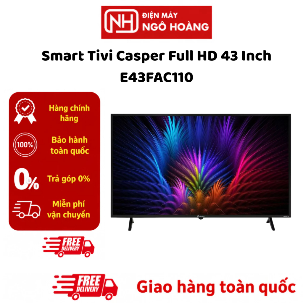 E43FAC110 - Android Tivi Casper FHD 43 Inch E43FAC110 Chính Hãng - Màn Hình Full HD, Hệ Điều Hành An