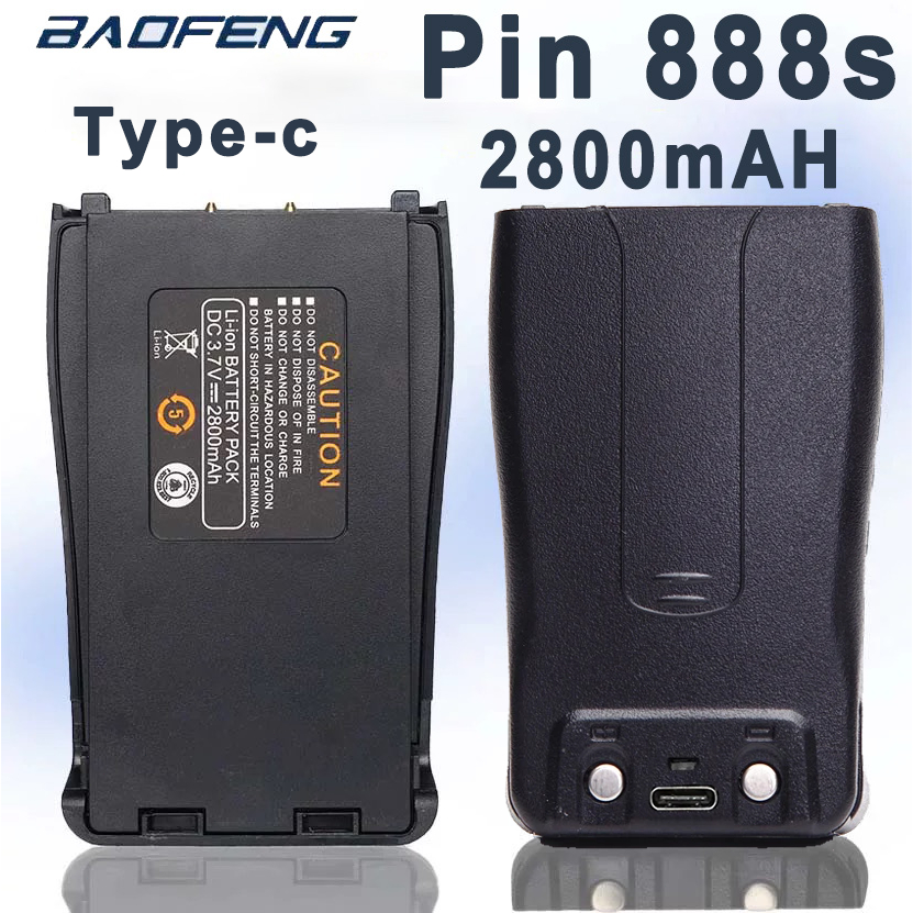 Pin USB  lẻ bộ đàm Baofeng BF- 888S Type-c Phụ kiện Đế sạc cho bộ đàm Baofeng dòng BF-888S BF-666S -