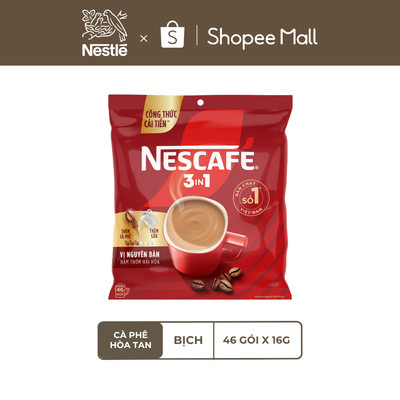 [CÔNG THỨC CẢI TIẾN] Túi Cà phê Hòa tan NESCAFÉ VỊ NGUYÊN BẢN 46 gói - Đậm thơm hài hòa