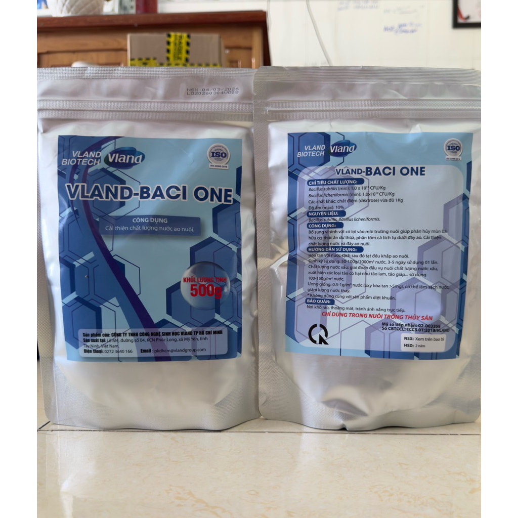 VLAND - BAND ONE [500G] Chế phẩm vi sinh giúp phân huỷ mùn bã hữu cơ, cải thiện chất lượng nước