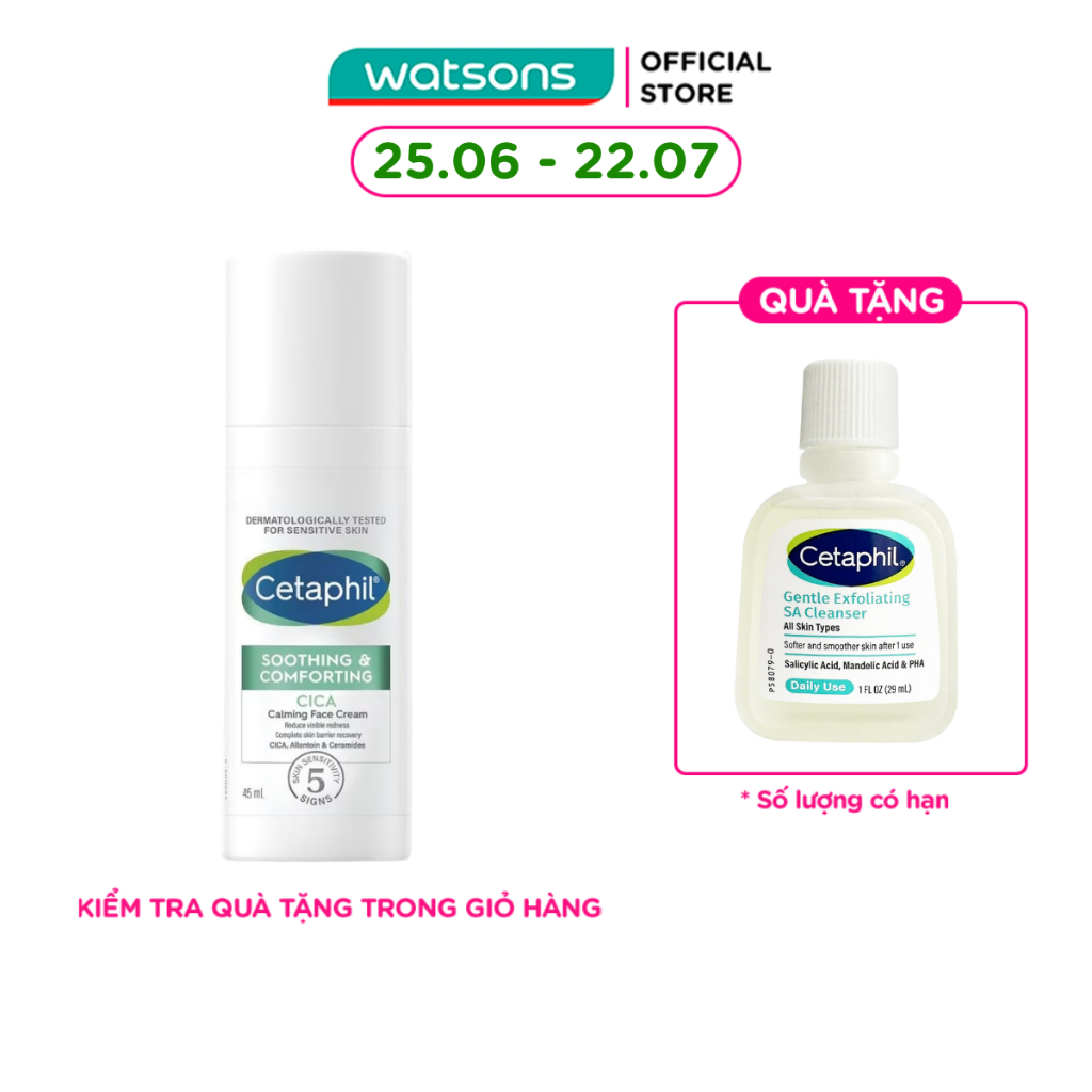 Kem Dưỡng Cetaphil Soothing & Comforting Cica Calming Face Cream 45ml