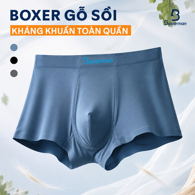 Combo 2 quần boxer nam NATURAL BREATH trunk modal vải sợi gỗ sồi kháng khuẩn BOXERMAN