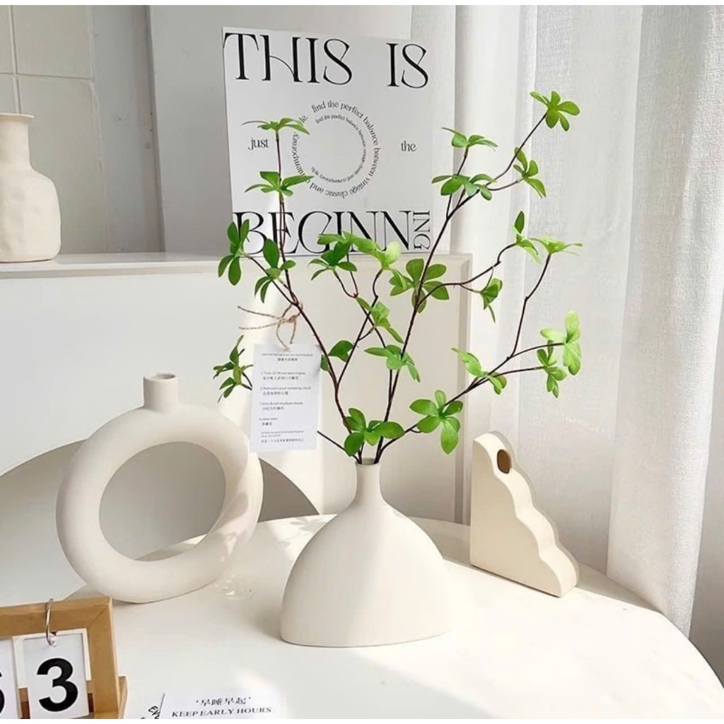 Bình Gốm Trang Trí , Lọ Hoa Decor Phong Cách Bắc Âu Hiện Đại-H2DECOR
