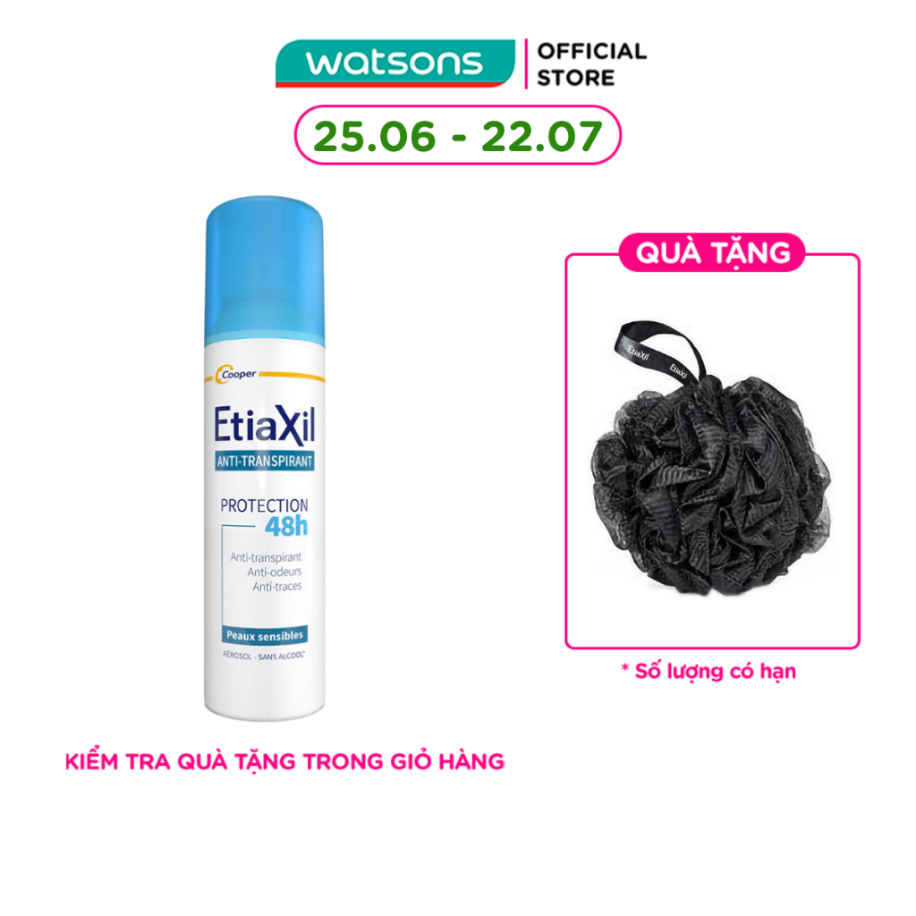 [Mã FMCGWA101 giảm 8% đơn 250K] Xịt Khử Mùi Etiaxil Dòng Hằng Ngày Anti-transpirant 48h 150ml
