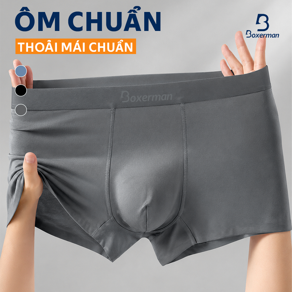 Combo 6 Quần lót đùi nam boxer NATURAL chất liệu gỗ sồi cao cấp BOXERMAN