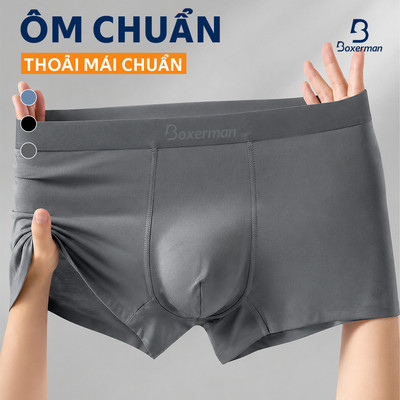 Combo 6 Quần lót đùi nam boxer NATURAL chất liệu gỗ sồi cao cấp BOXERMAN