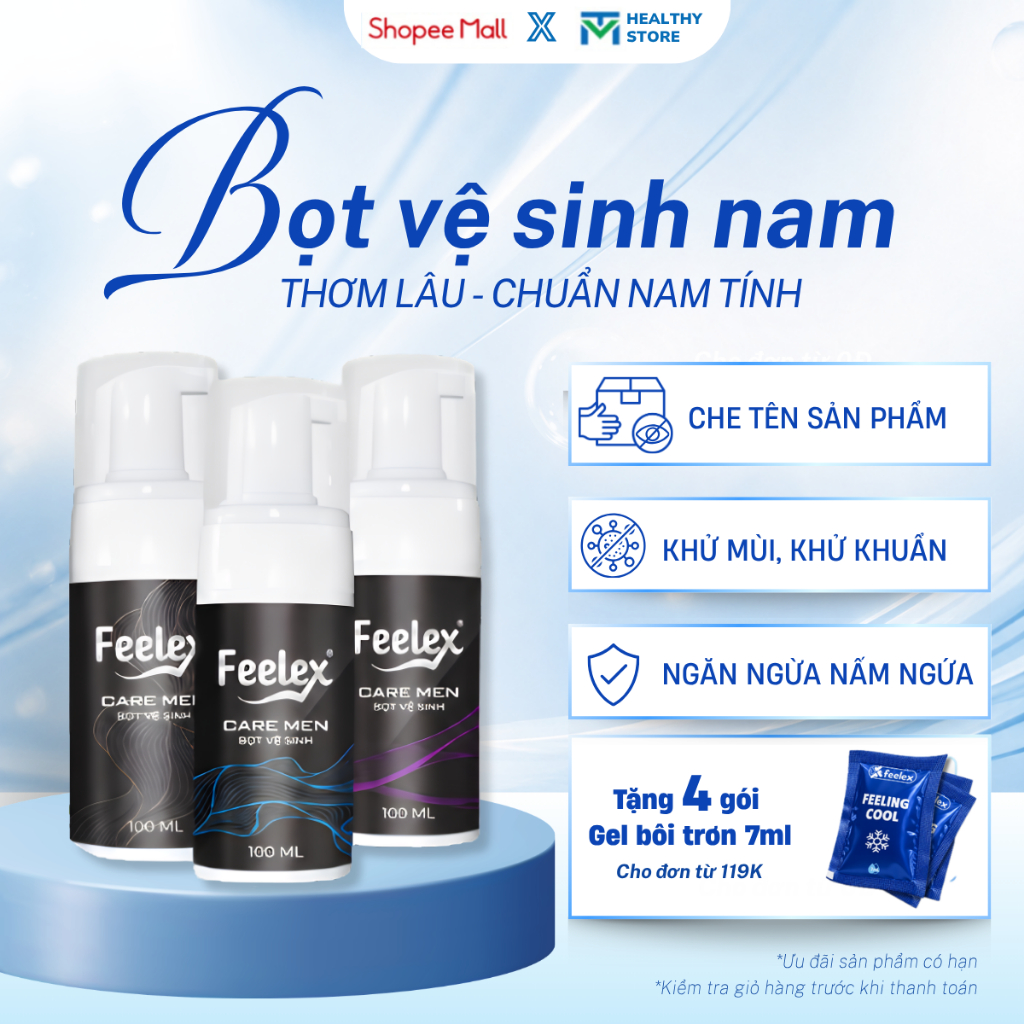 Dung dịch vệ sinh nam Feelex Care Men dạng bọt tuyết 100ml