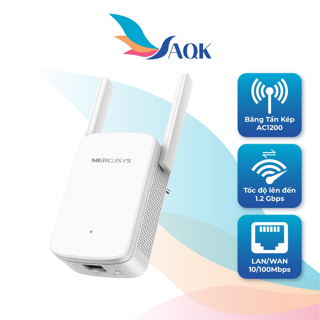 Bộ mở rộng sóng Wifi Mercusys AC1200 Range Extender ME30 - Hàng chính hãng