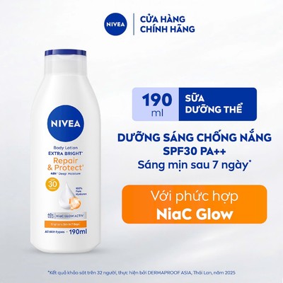 Sữa Dưỡng Thể NIVEA Phục Hồi & Chống Nắng Ban Ngày 190ml / Kem Body / Chống Nắng - 99562