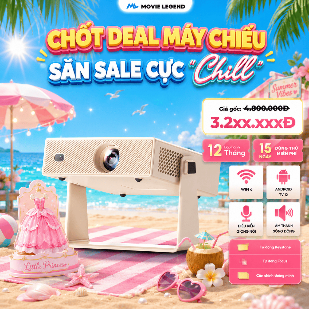 [New 2026] Máy Chiếu A7 Ultra - Máy Chiếu Movie Legend, Độ Phân Giải Full HD