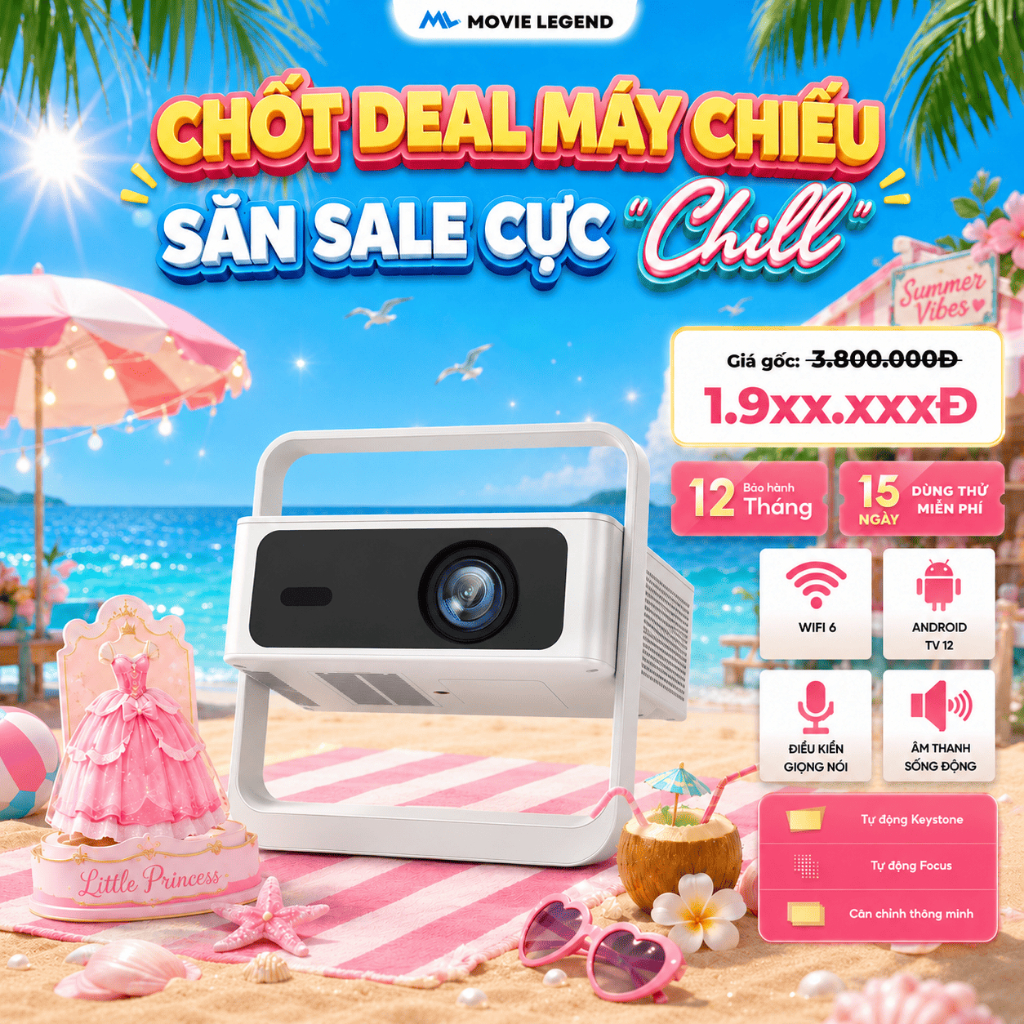 [ NEW 2026 ] Máy Chiếu Movie Legend - Máy Chiếu S7 Pro V2 - Hỗ Trợ FULL HD - Bảo hành 12 tháng