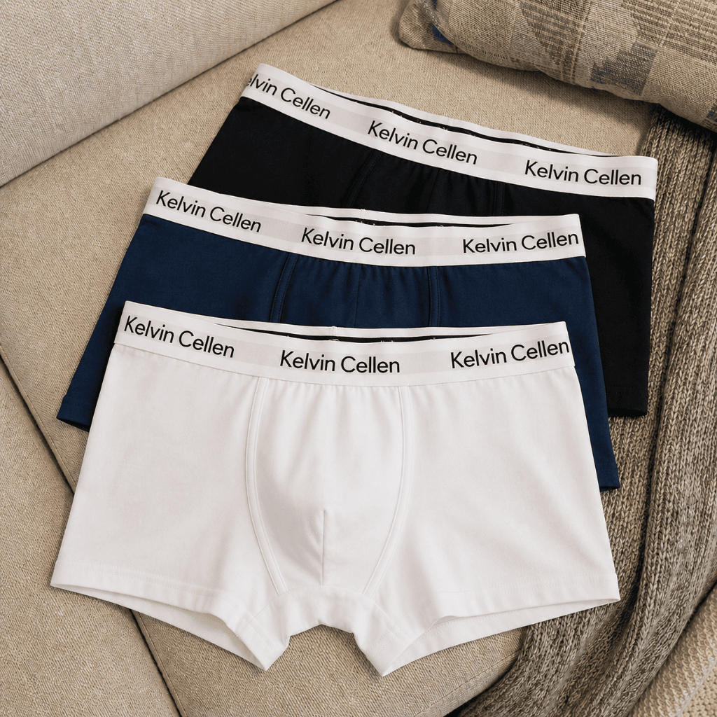 Quần Lót Nam Boxer Cao Cấp - Đai Dệt Êm Ái, Vải Mềm Mịn, Thoải Mái Cả Ngày KC1