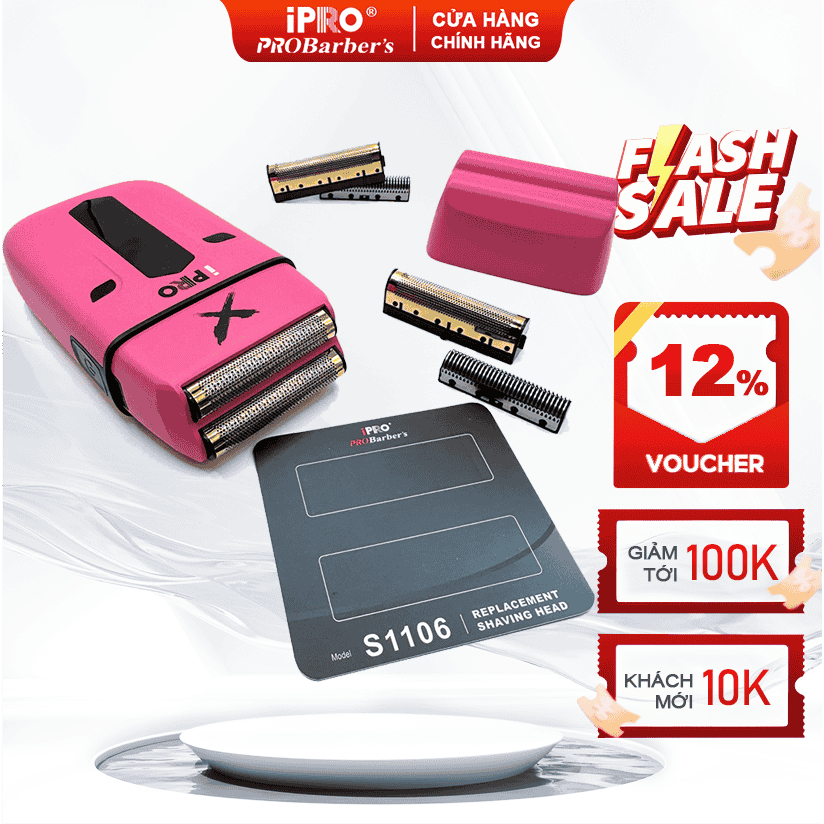[iPRO Official] Bộ Màng Và Lưỡi Kép Máy Cạo Khô S1106 Cao Cấp - Lưỡi Dao Mạ Vàng Chống Gỉ Cạo Êm