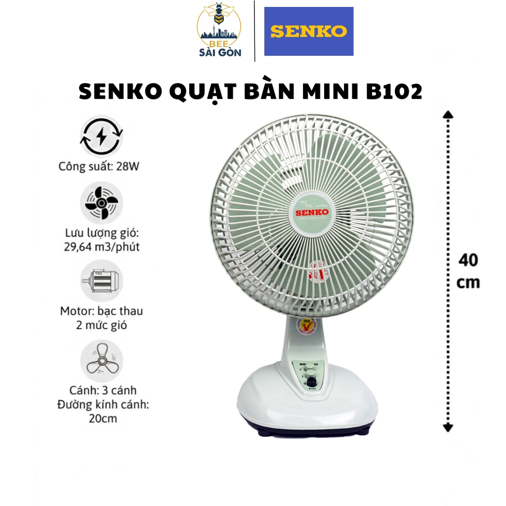 Quạt Bàn Mini B102 SENKO - Quạt Bàn Mini B102 Chính Hãng SENKO Sản Phẩm Khi Giao Hàng Sẽ Ngẫu Nhiên 