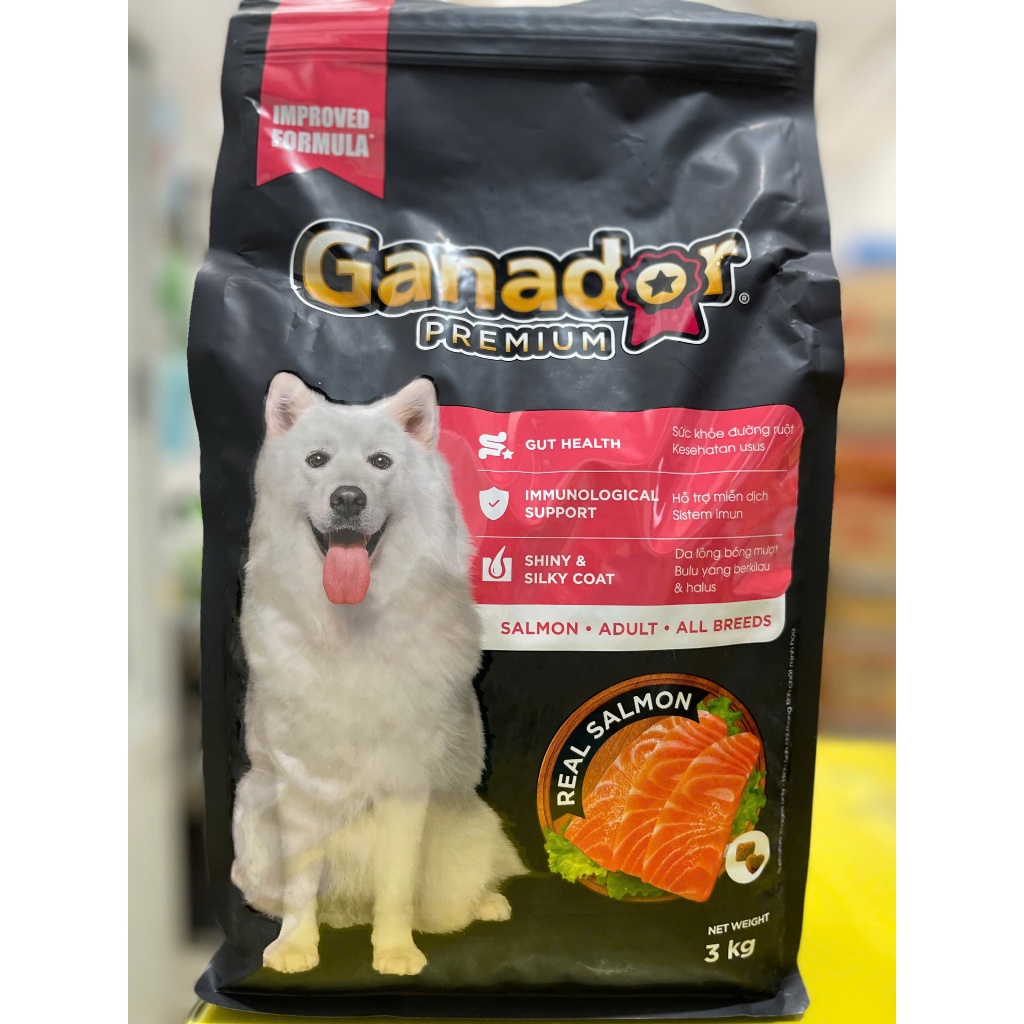 [3KG] Hạt Ganador Adult Salmon & Rice 3kg - thức ăn cho chó trưởng thành vị cá hồi & gạo