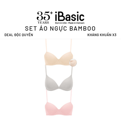 Set 3 Áo ngực nữ vải Bamboo iBasic - Deal độc quyền