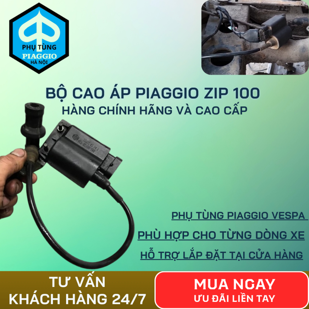 Bộ Cao Áp Piaggio Zip 100/ Bô bin/ Mobin Piaggio Zip 100 Chính Hãng Và Cao Cấp| Phụ Tùng Chính Hiệu 