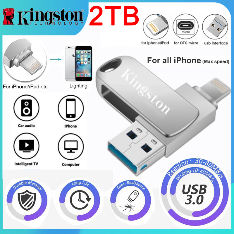 Ổ đĩa flash iXpand 2TB USB Type-C cho đĩa flash Lightning 1TB Thẻ nhớ kim loại USB Pendrive