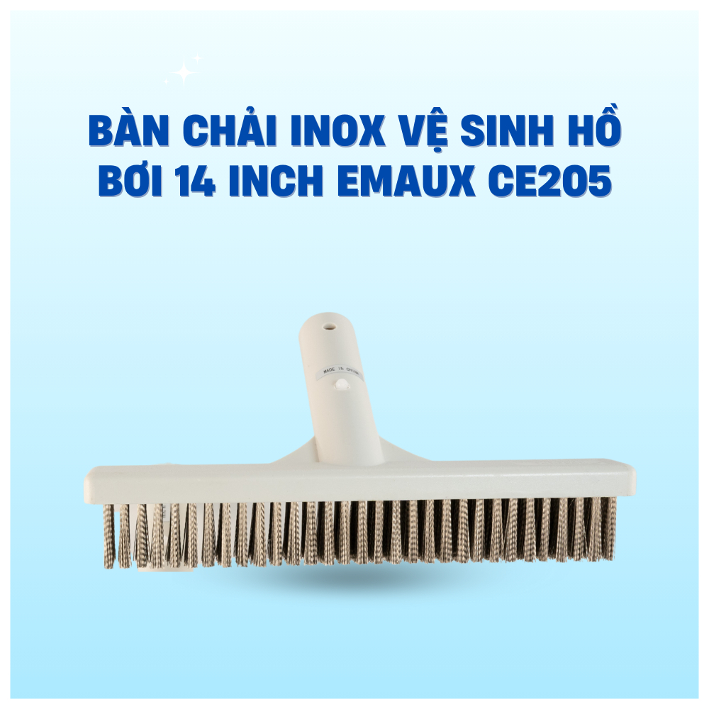 Bàn chải tảo vệ sinh hồ bơi 14" Emaux CE205