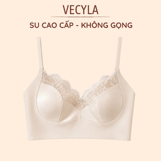 Áo ngực bralette VECYLA 2 dây Áo bra su đúc phối ren gợi cảm đệm mỏng ôm dáng nâng ngực vừa B 614 / 9030