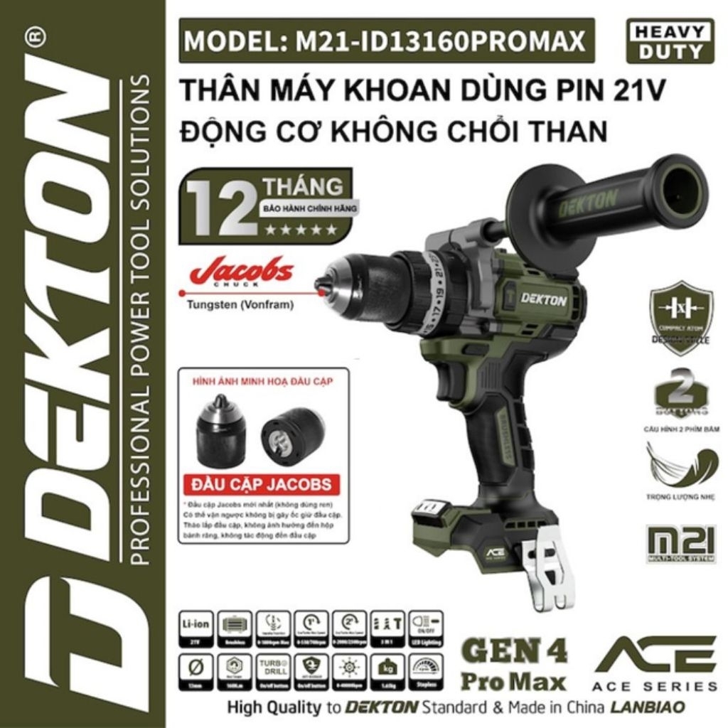 Máy khoan rút lõi mới nhất Dekton Gen4 M21-ID13160PROMAX