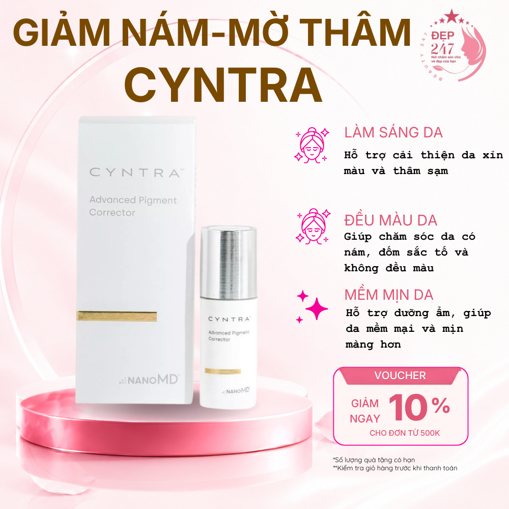 Kem giảm nám NanoMD Cyntra Advanced Pigment Corrector 20ml Mờ Thâm Sáng Da