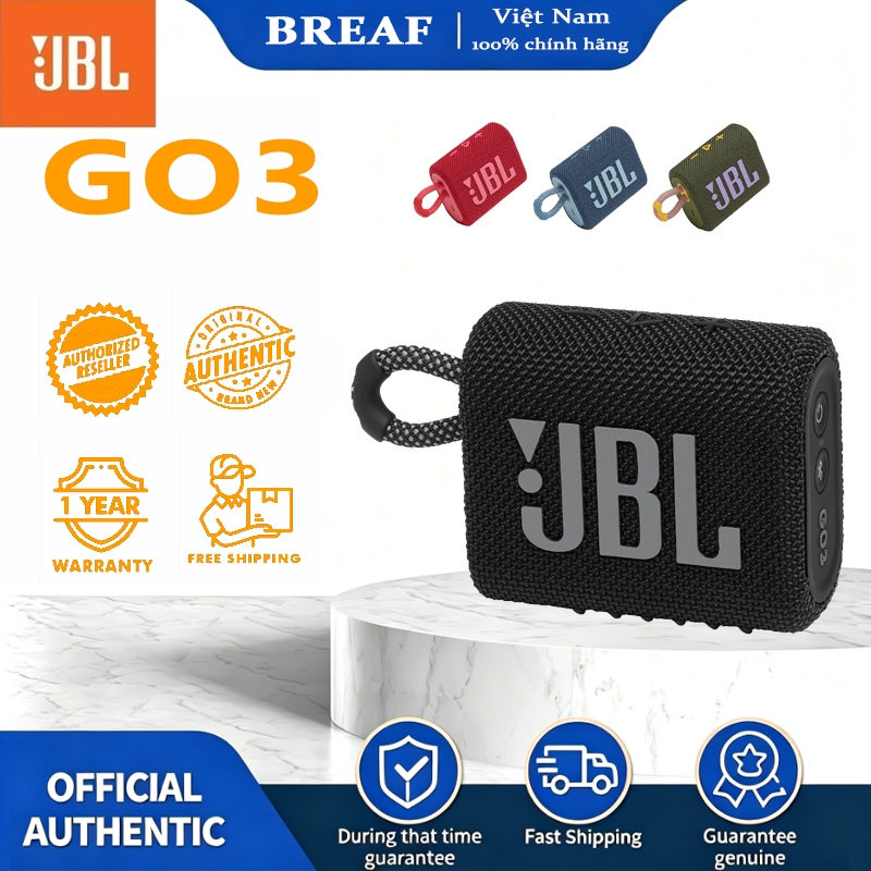 Loa JBL Go3/Go4 New, Bluetooth V5.1, Chống Nước IP67, Pin 5 Tiếng, Công Suất 4.2W