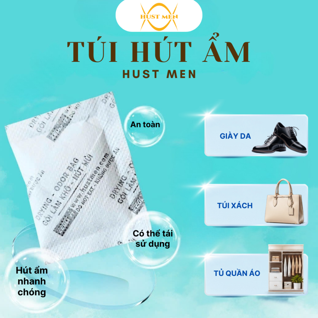 Túi hút ẩm chống mốc dành cho đồ da HUST MEN