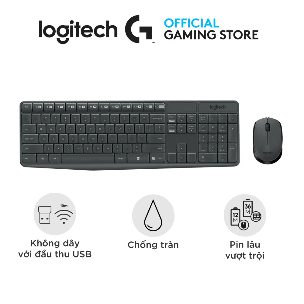 Logitech MK235 Wireless Keyboard and Mouse Combo