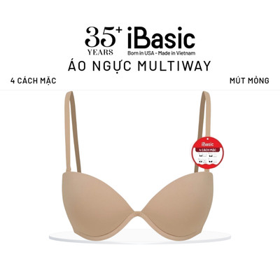 Áo ngực có gọng iBasic mút vừa multiway 4 kiểu mặc cup 3/4 PK116