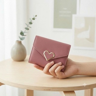 ( hàng sẵn ) ví nữ giá rẻ cầm tay mini nhỏ gọn nhiều ngăn bỏ túi thời trang hàn quốc trái tim