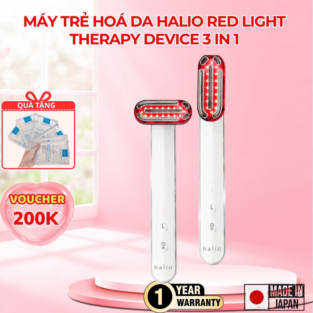 Máy Ánh Sáng Đỏ Giúp Trẻ Hoá Da Halio Red Light Therapy Device 3 in 1
