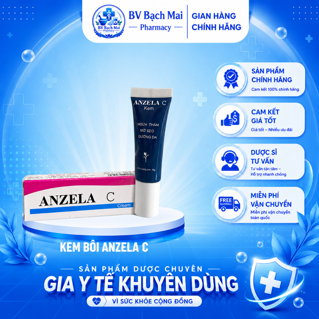 ✅ [HÀNG CHUẨN] Anzela C Mờ thâm, mờ sẹo | Tuýp 10g