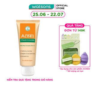 Kem Rửa Mặt Mentholatum Acnes Vitamin Cleanser 100g