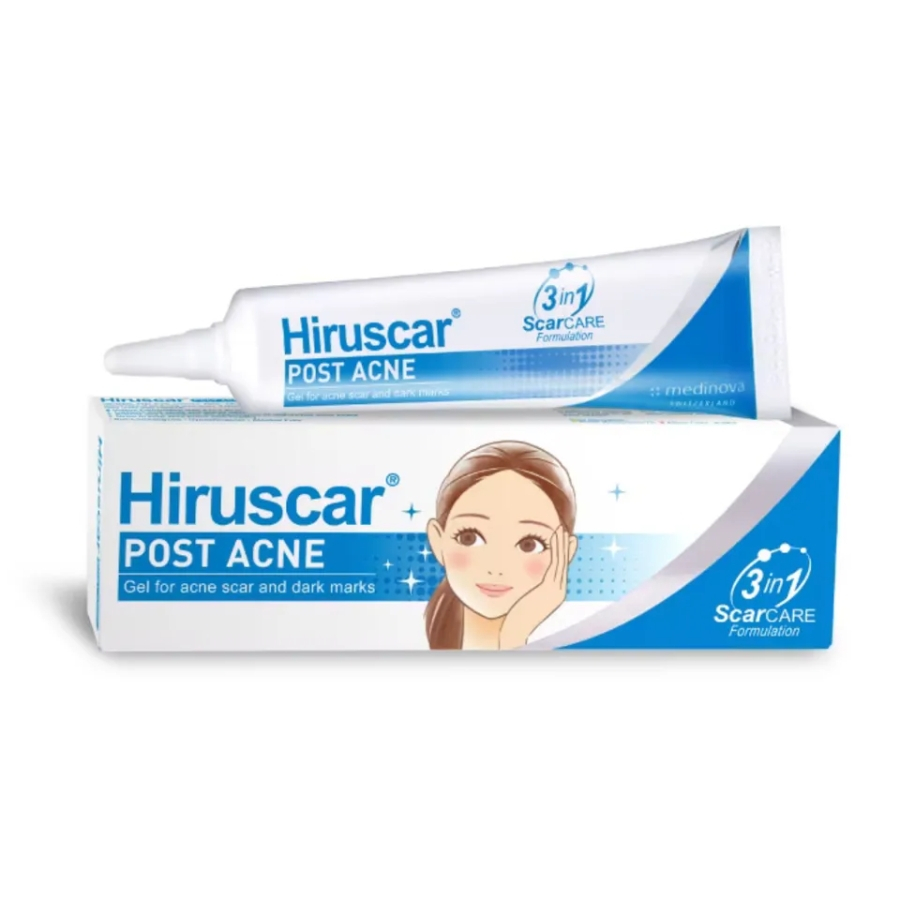 Gel Hiruscar Post Acne làm mờ sẹo mụn và thâm mụn