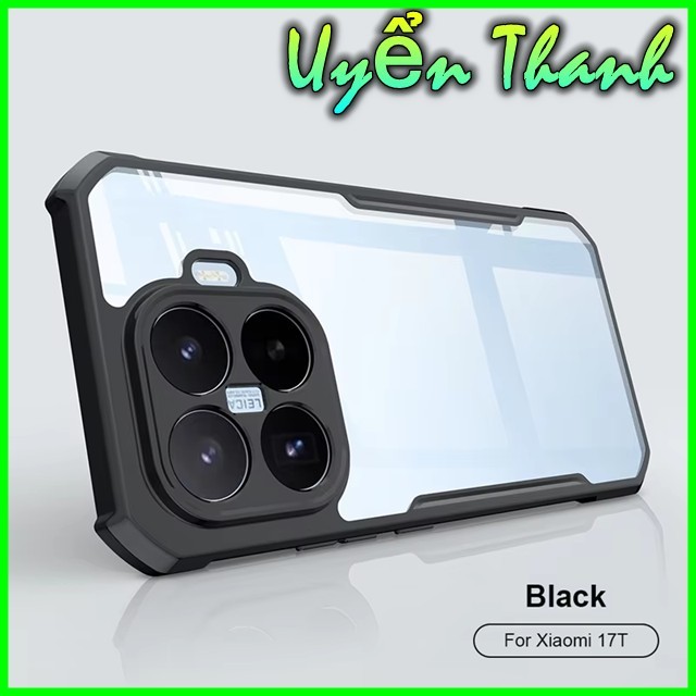 Ốp Acrylic 100D viền đen Xiaomi 14T / xiaomi 14T pro / xiaomi 15T / xiaomi 15T pro