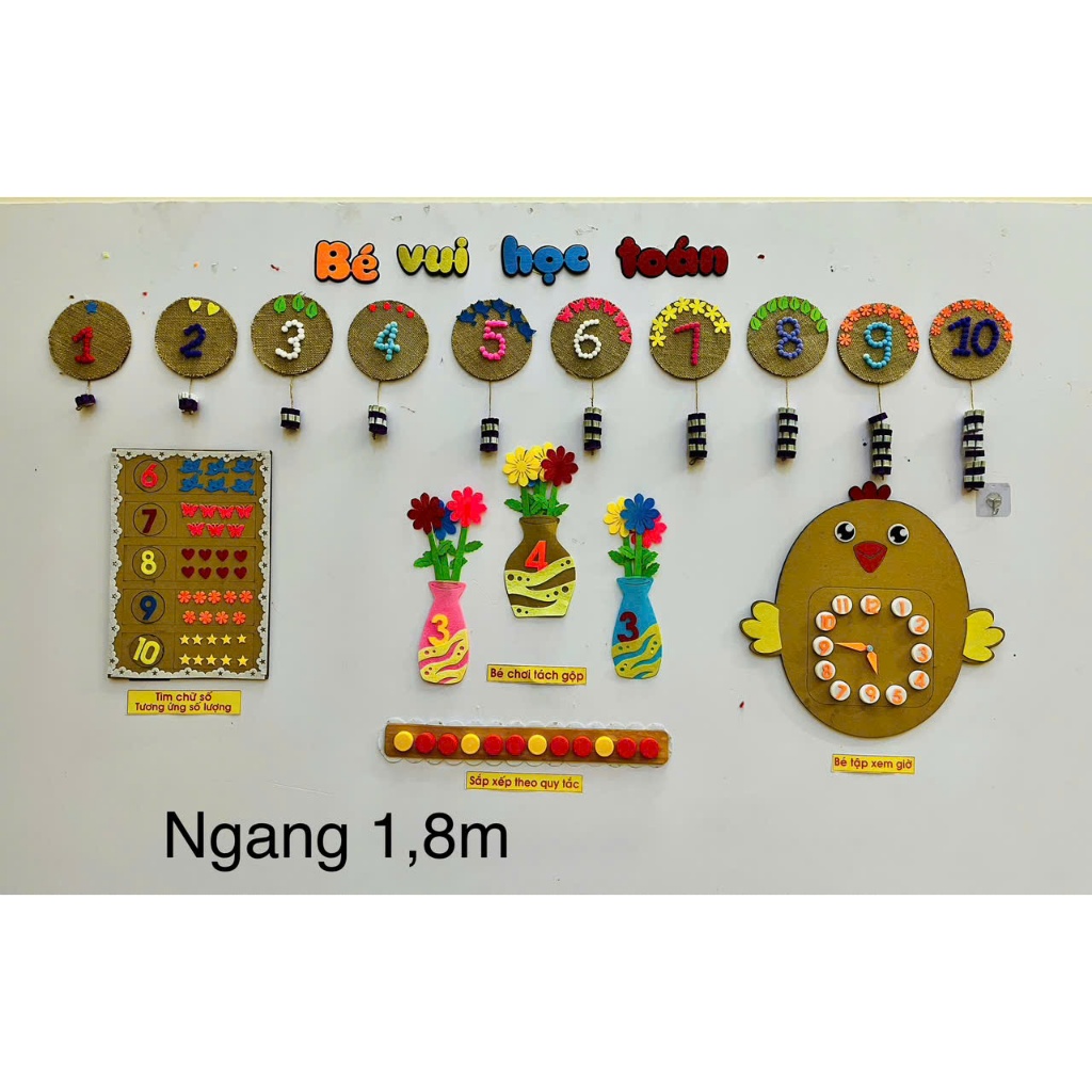 Góc steam- Bé vui học toán lớp lớn 5-6 tuổi (trải nghiệm toán học)