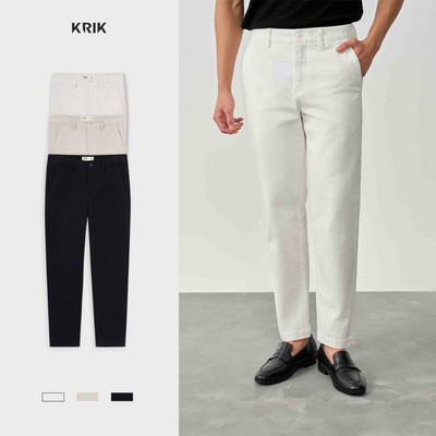 Quần Kaki Nam KRIK Form Slim Chất Cotton Bền Đẹp Thiết Kế Đường Chỉ Nổi QK6552