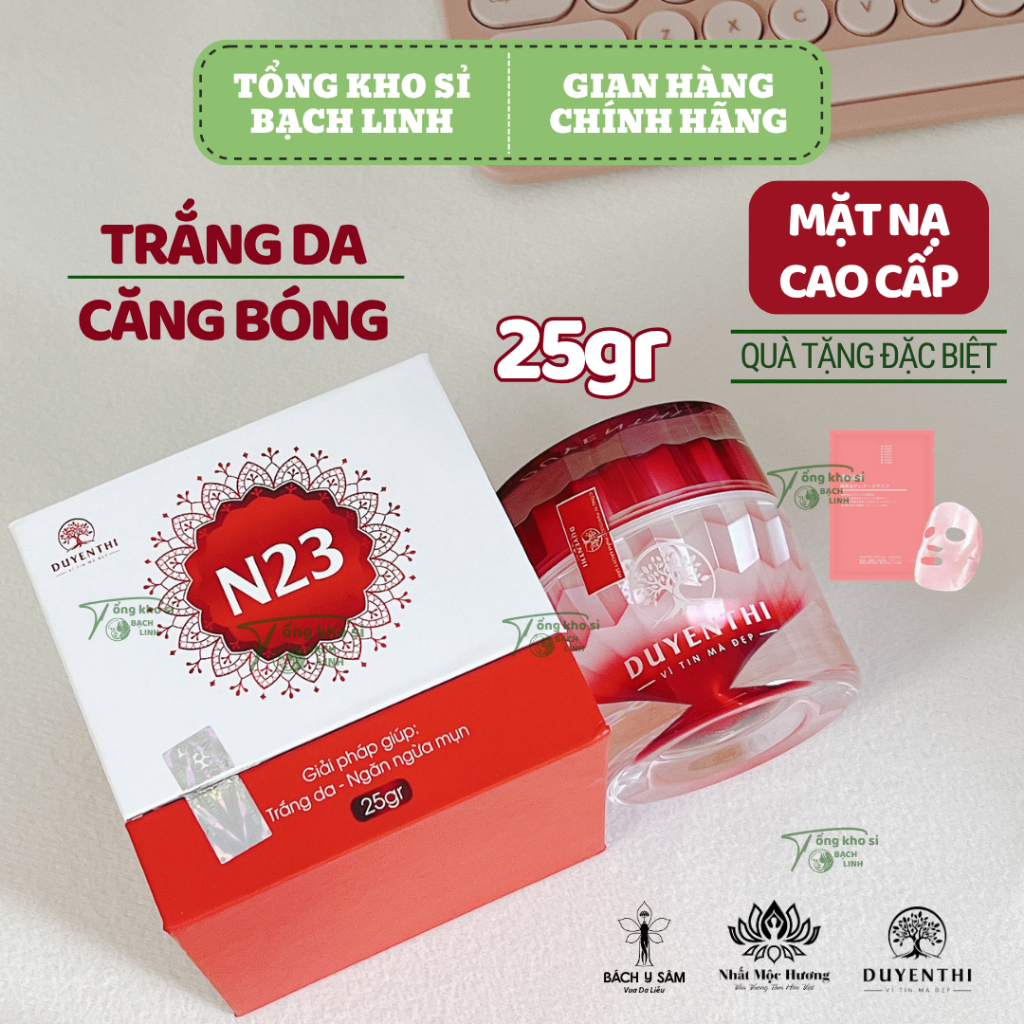 Kem N23 Duyên Thị 25gr Mẫu Mới Nhất - Kem dưỡng ẩm - trắng da - trẻ hóa N23 Bách Y Sâm
