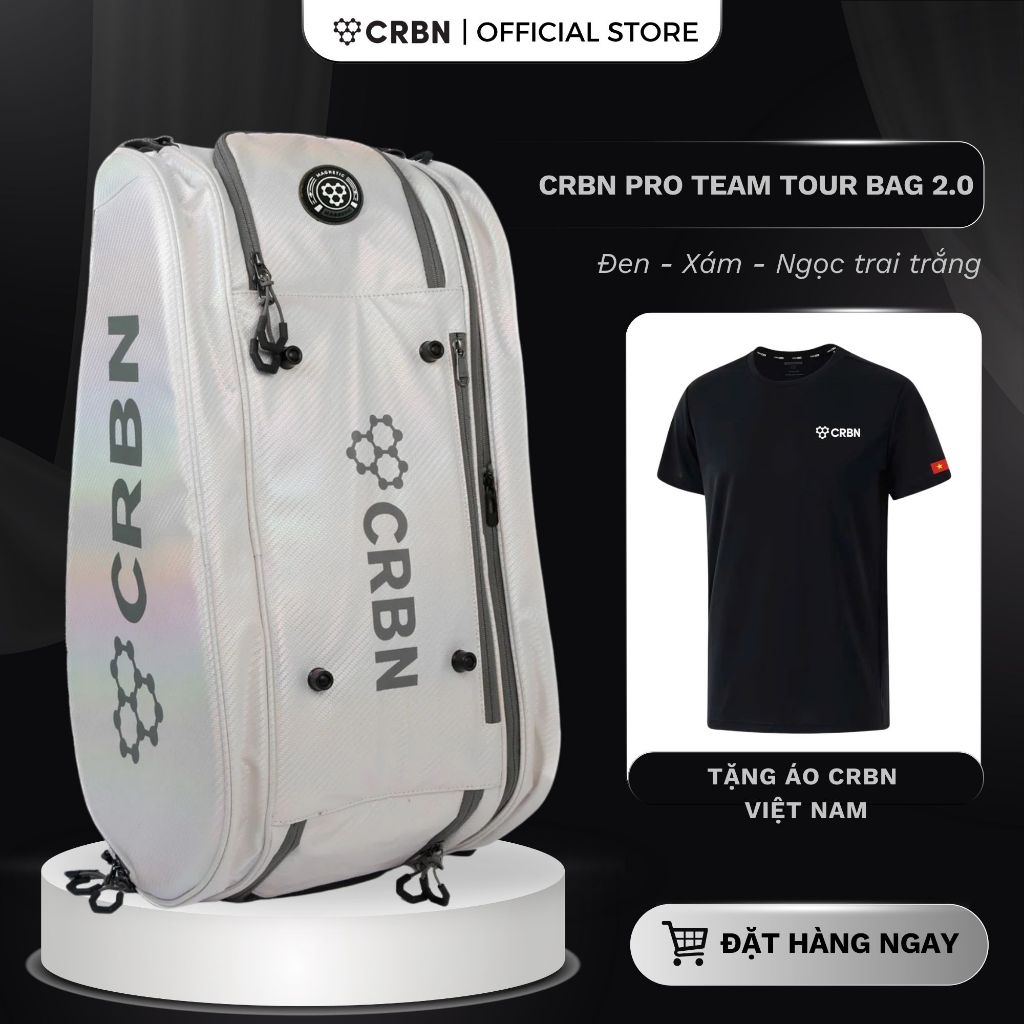 Túi Pickleball CRBN Pro Team Tour 2.0 - CRBN Pro Team Tour Bag 2.0 - Tặng Kèm Áo CRBN Việt Nam