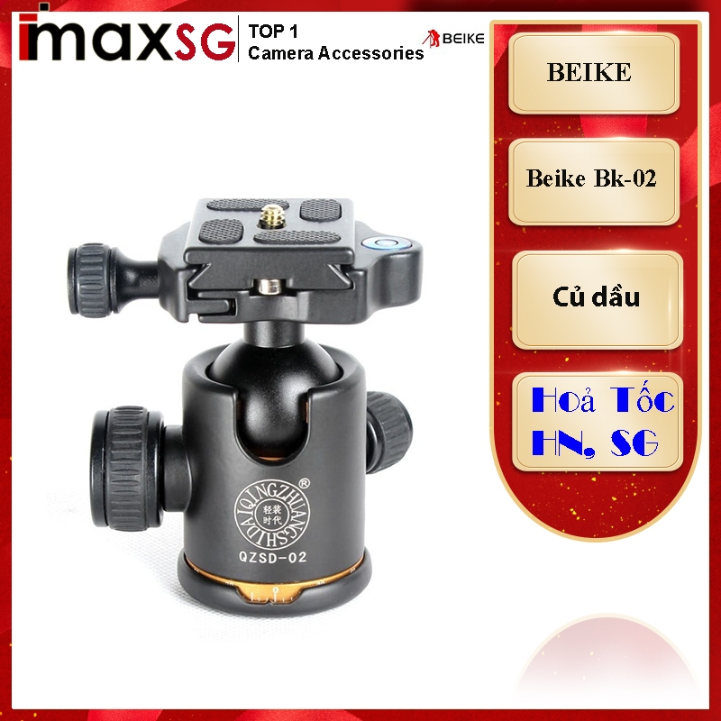 CỦ DẦU CHÂN MÁY ẢNH BALL HEAD BEIKE BK-02 + QUÀ TẶNG