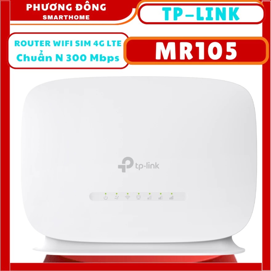 Bộ phát WIFI Dùng Sim 4G LTE TL-MR105 / TP-Link MR100, Chuẩn N 300Mbps, Chia sẻ lên tới 32 thiết bị 